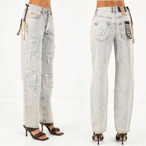 NWT Ksubi Brooklyn Jeans in Muse Repair high waist rip repaired